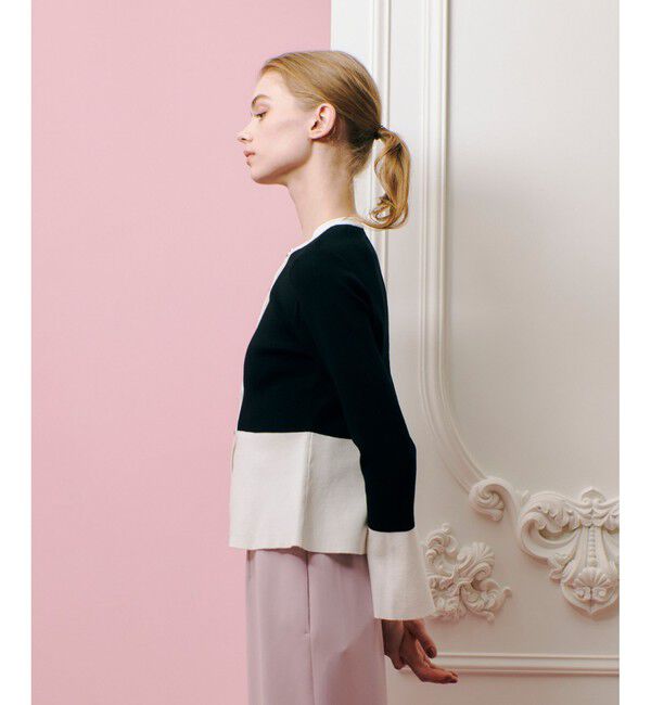 LOULOU WILLOUGHBY「【LOULOU WILLOUGHBY】ウエストキリカエカーディガン」|カーディガン|