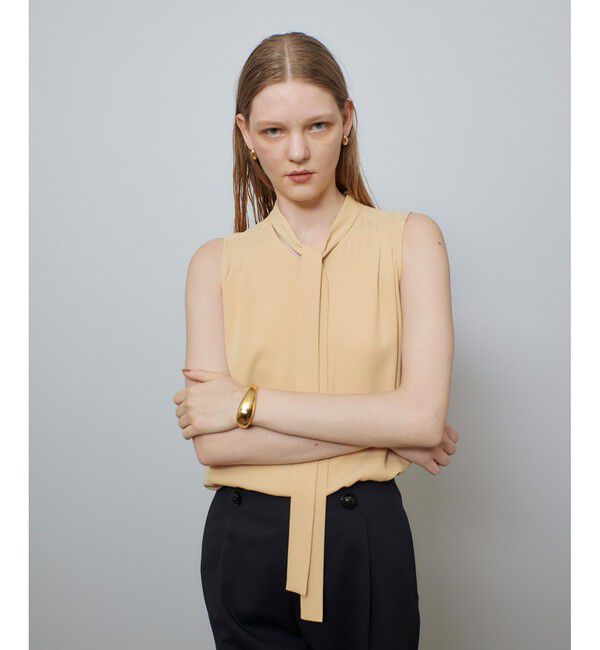 allureville「マットサテンボウタイブラウス」|シャツ・ブラウス|