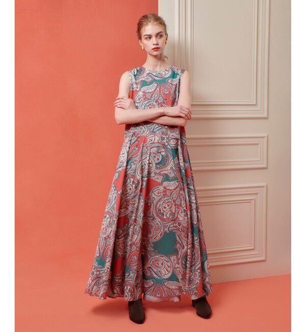 LOULOU WILLOUGHBY「【LOULOU WILLOUGHBY】RATTIペイズリーフレアワンピース」|ワンピース|