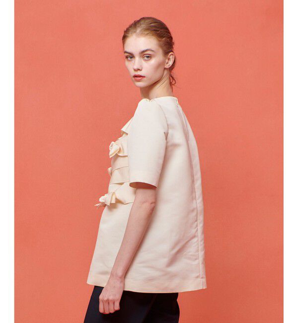 LOULOU WILLOUGHBY「【LOULOU WILLOUGHBY】ランダムリボンタフタブラウス」|シャツ・ブラウス|