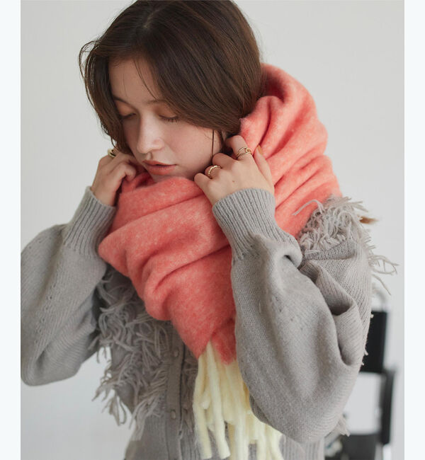 titivate「メランジボリュームマフラー」|ストール|