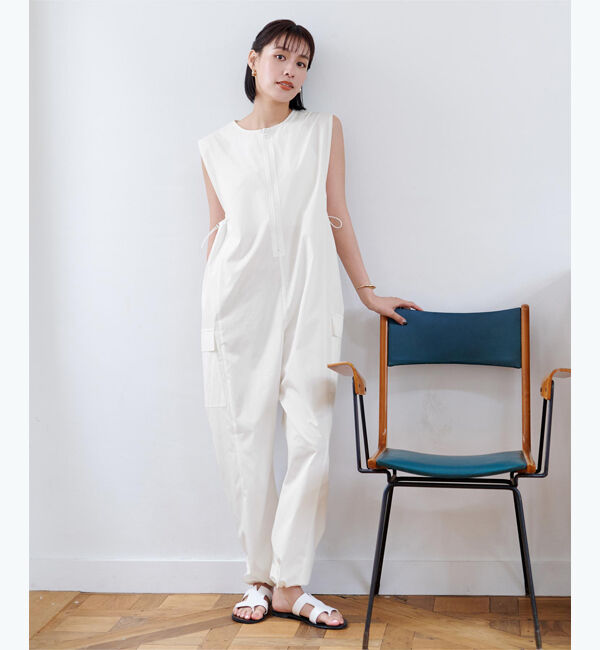 ur's「【小西翼さんコラボアイテム】撥水ノースリーブオールインワン/ラッシュガード」|オールインワン|ホワイト