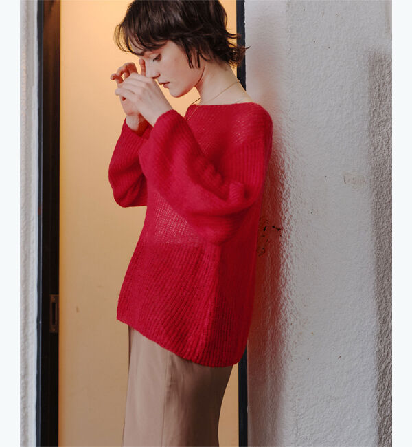 titivate「モヘアタッチローゲージニット」|ニット・セーター|