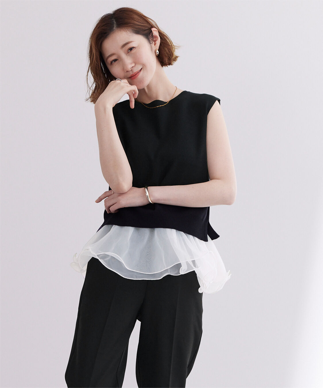 ur's「フレアベルト付ニットプルオーバー」|ニット・セーター|