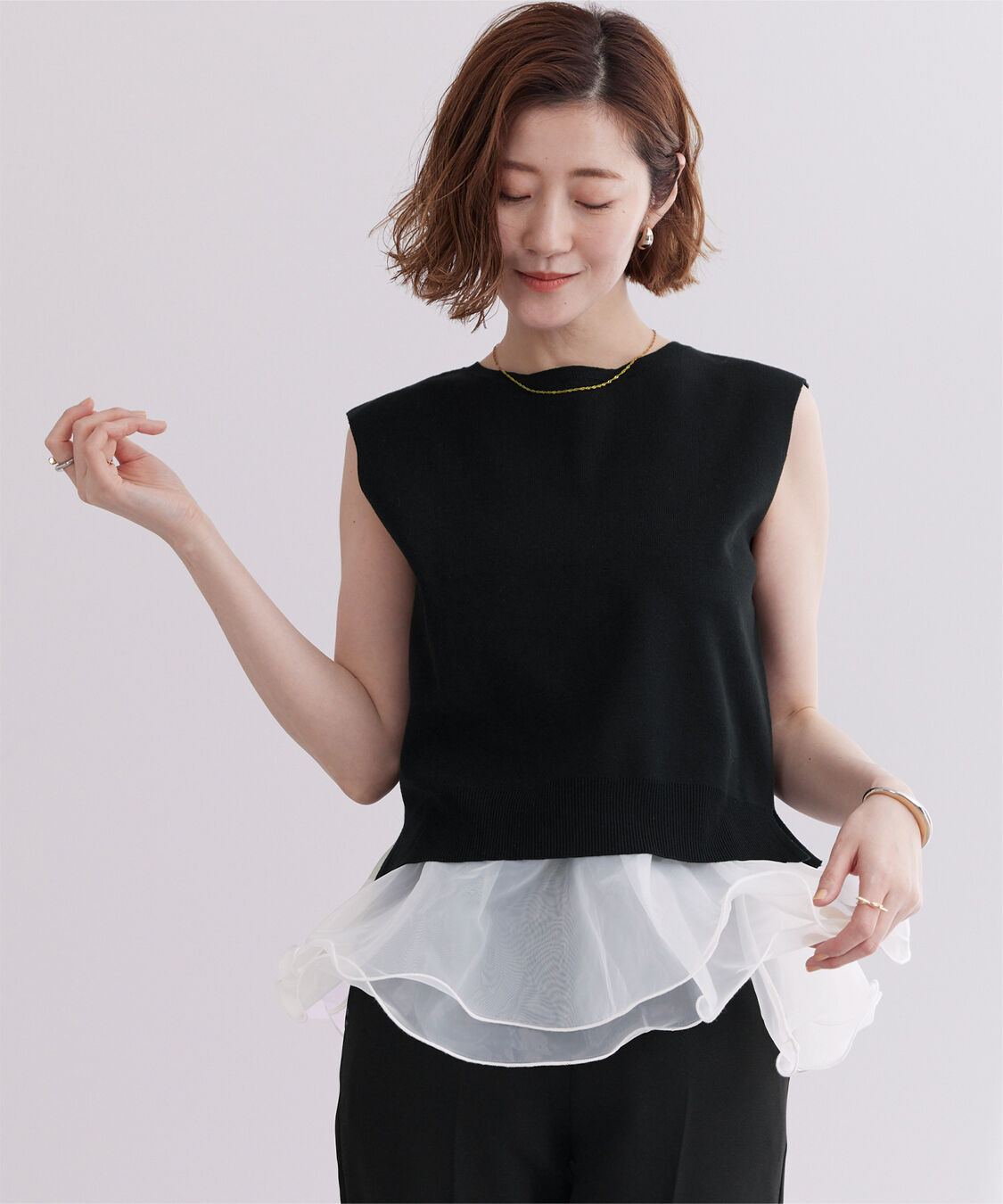 ur's「フレアベルト付ニットプルオーバー」|ニット・セーター|