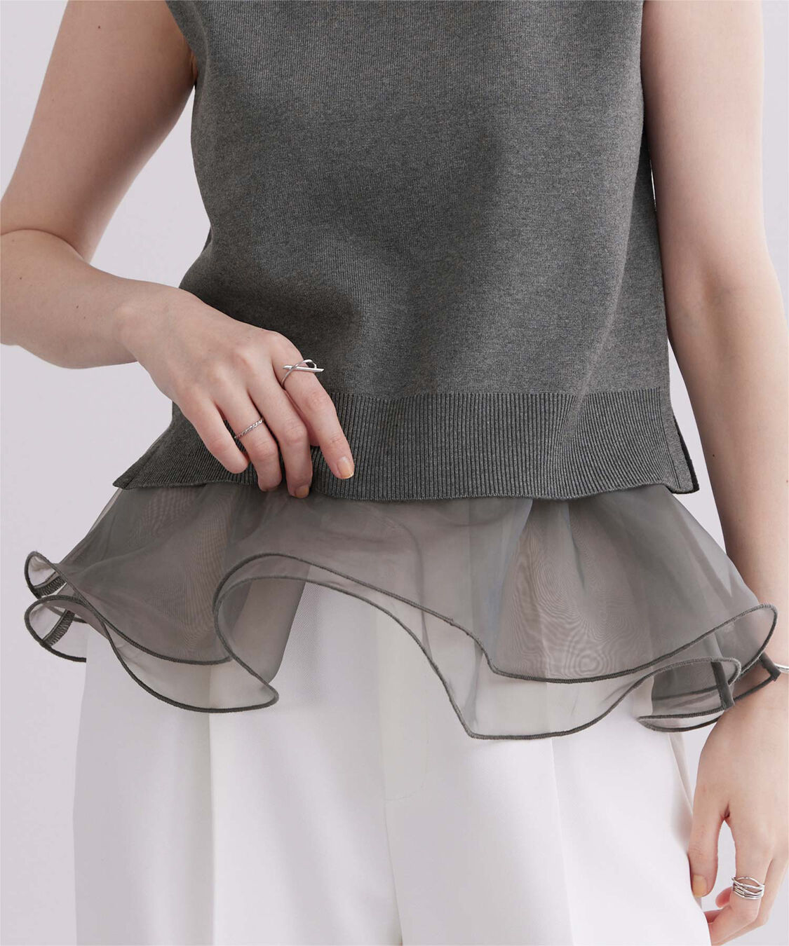 ur's「フレアベルト付ニットプルオーバー」|ニット・セーター|