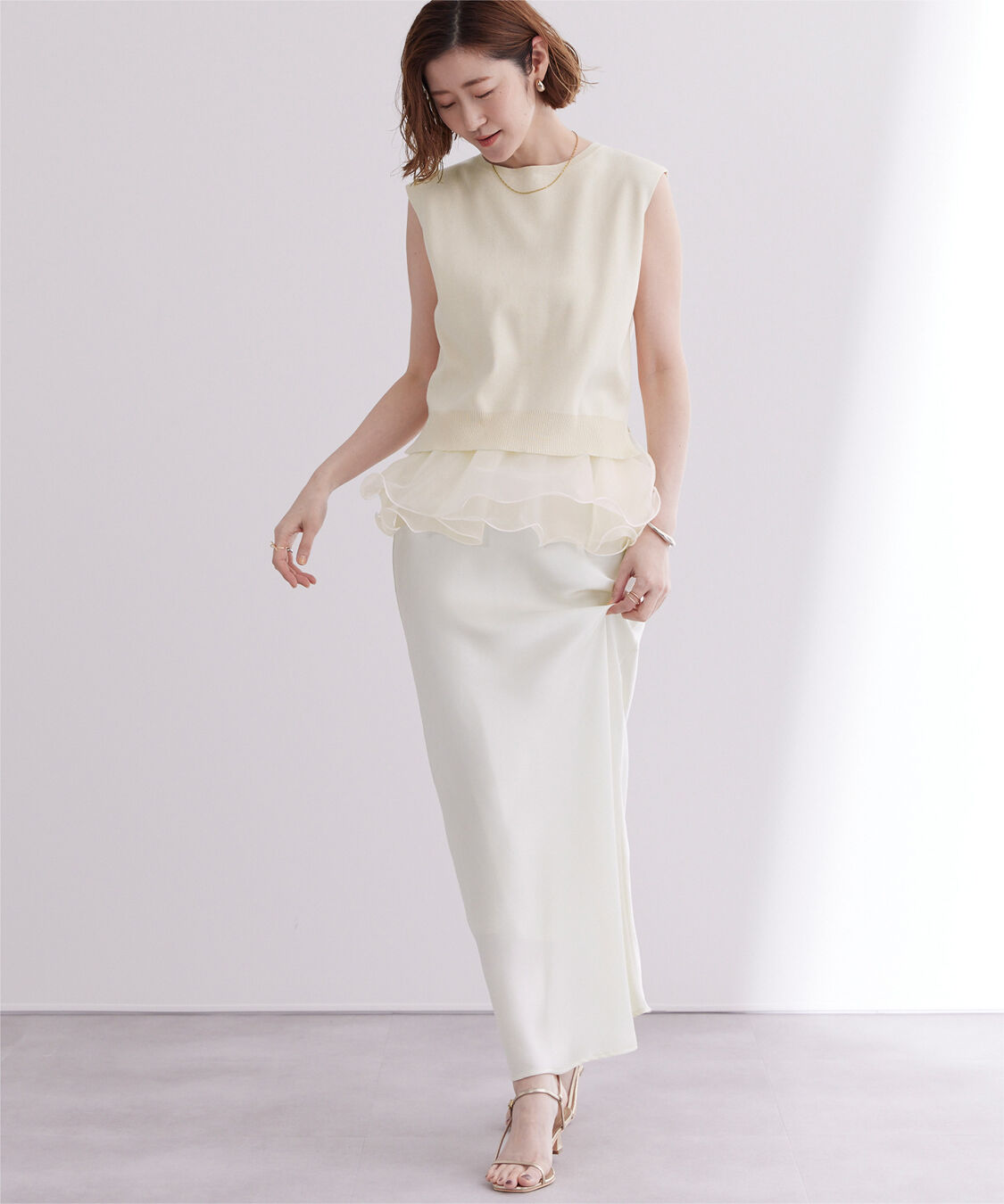 ur's「フレアベルト付ニットプルオーバー」|ニット・セーター|