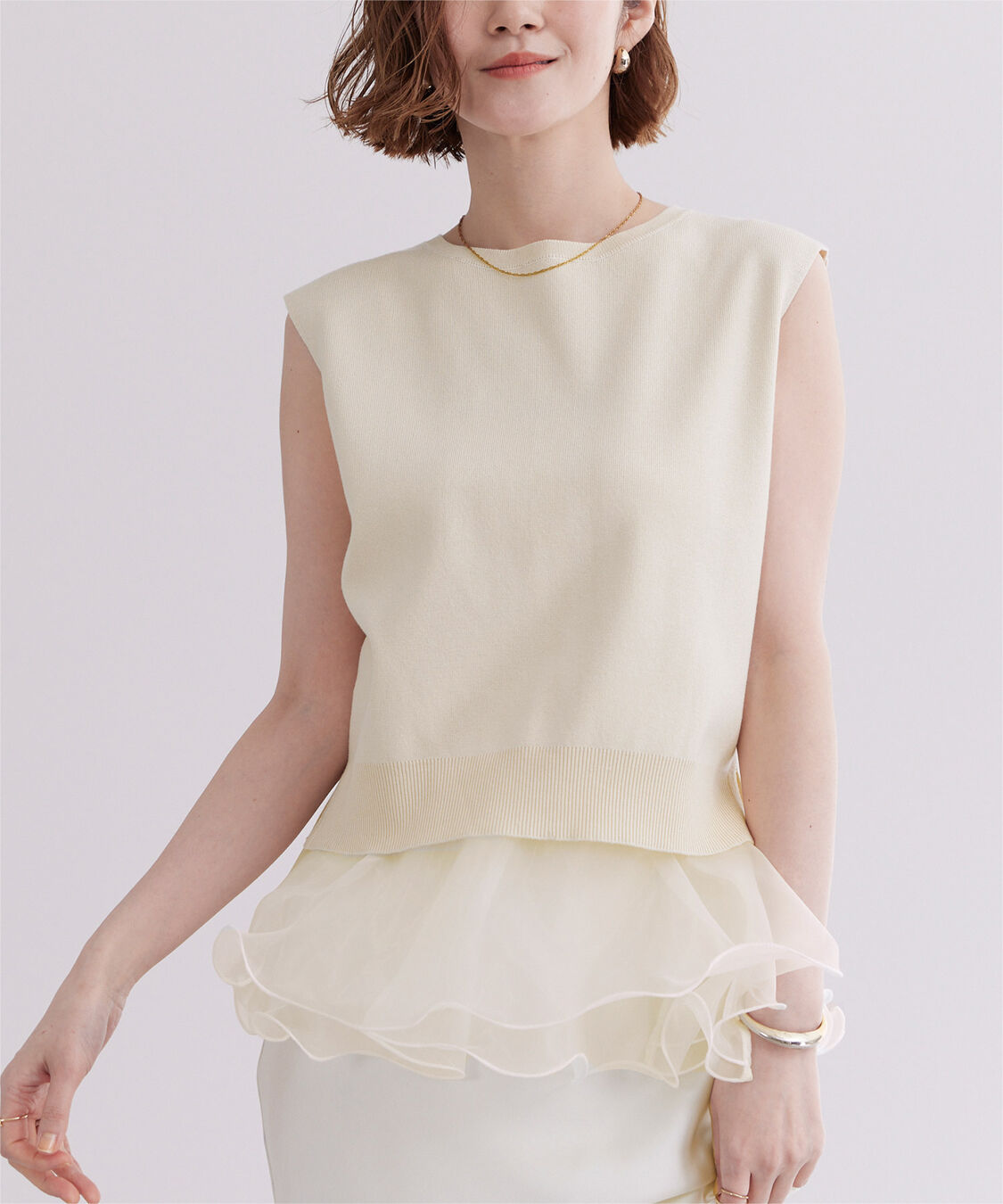 ur's「フレアベルト付ニットプルオーバー」|ニット・セーター|