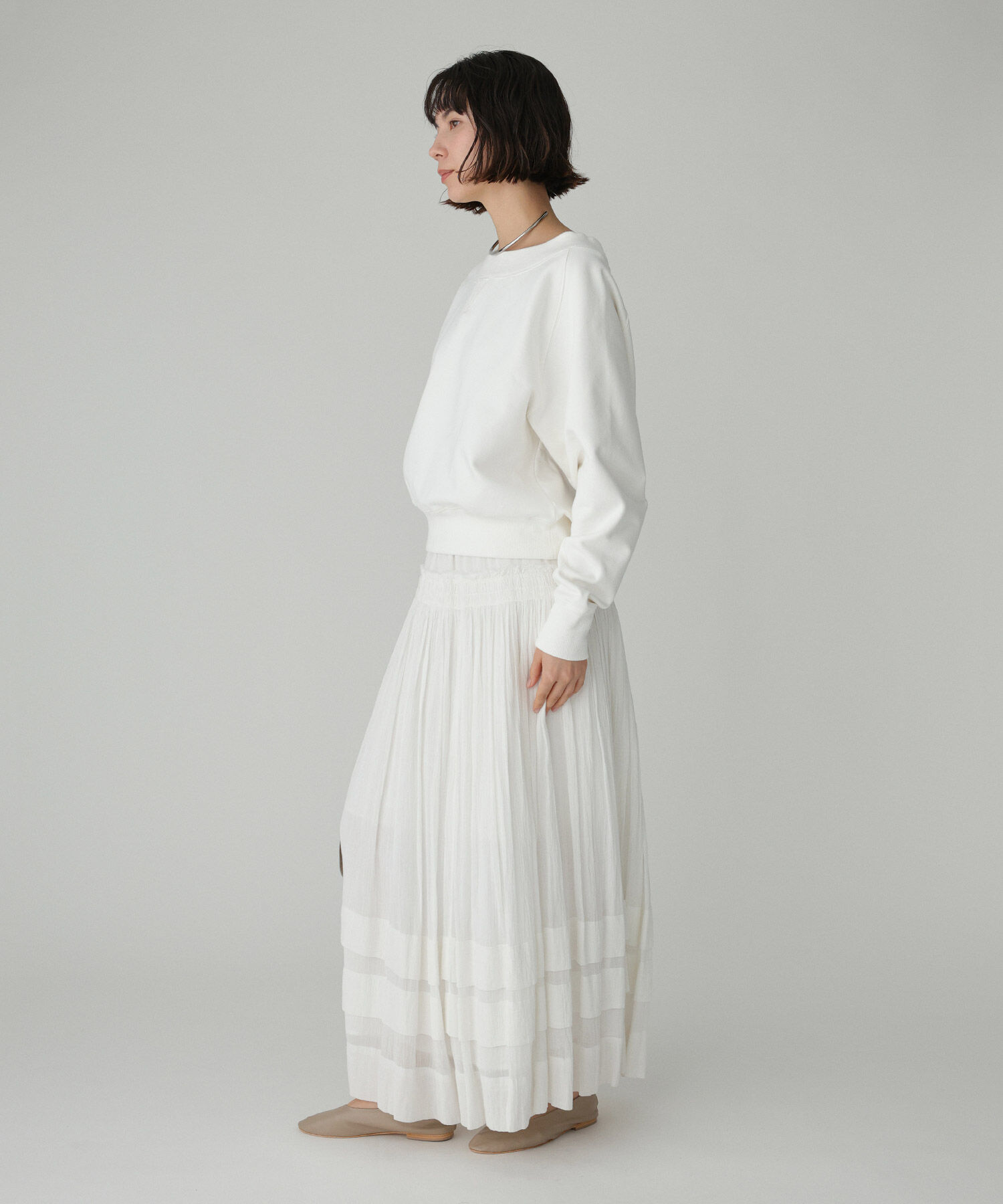 BABYLONE「ボ－トネック裏毛プルオーバー」|スウェット・ジャージ|