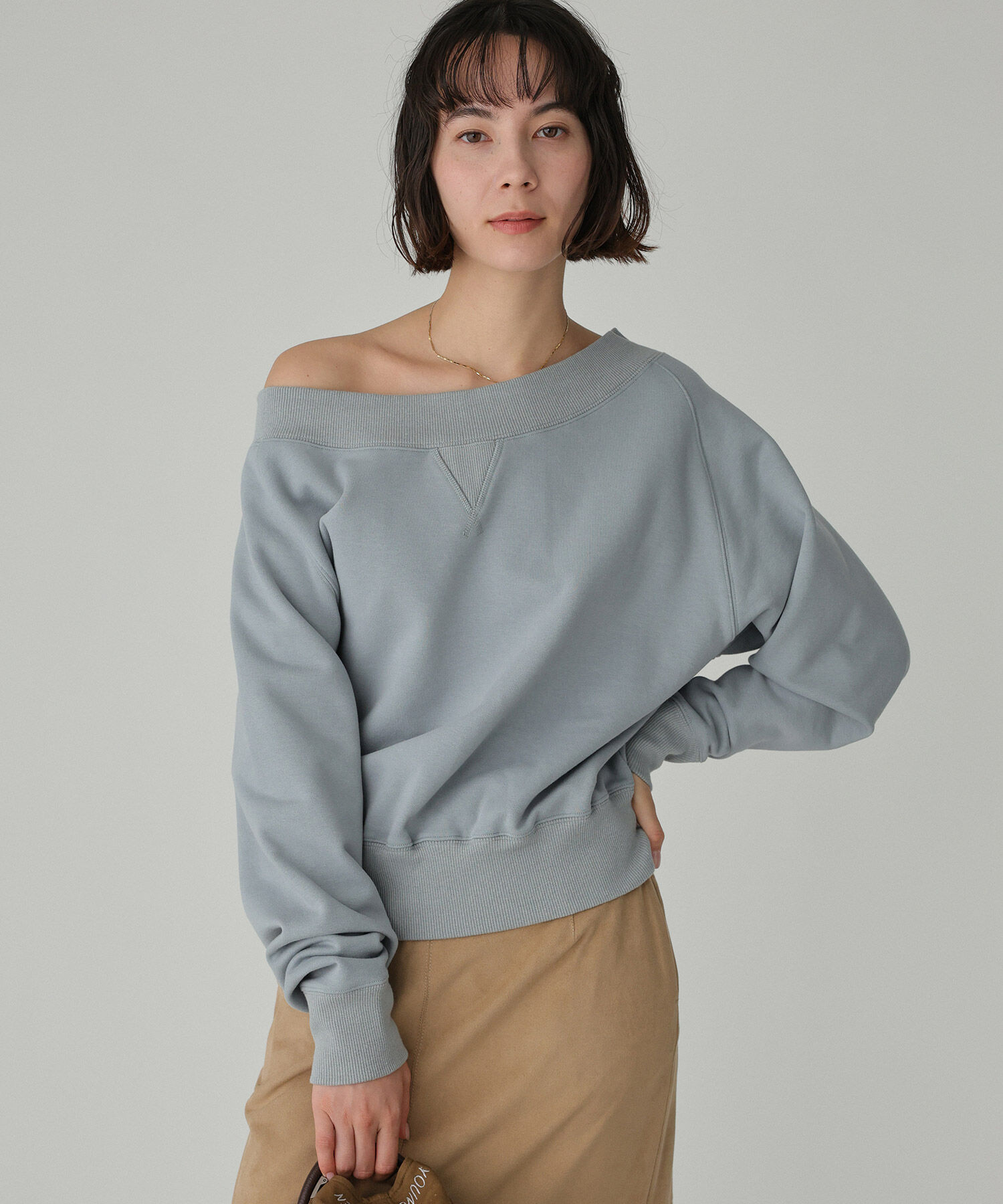 BABYLONE「ボ－トネック裏毛プルオーバー」|スウェット・ジャージ|