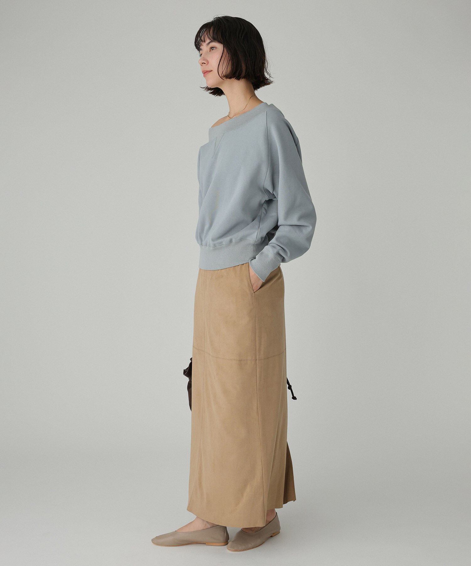 BABYLONE「ボ－トネック裏毛プルオーバー」|スウェット・ジャージ|