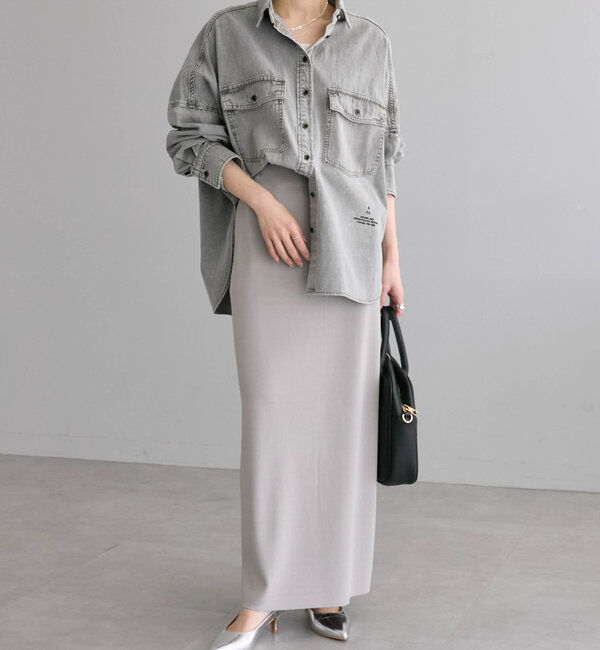  「《新色登場！/リバイバル》【-3kg見え / Du noir】ナロースカート」|スカート|