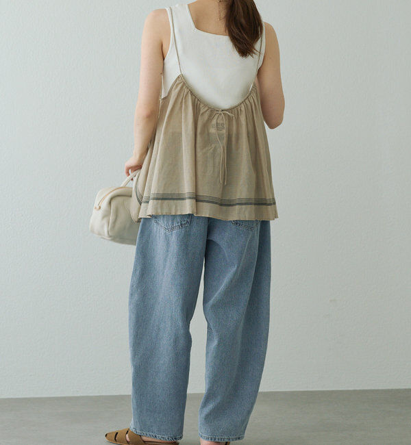 「【25th】パネルコットンラミーキャミブラウス」|キャミソール|