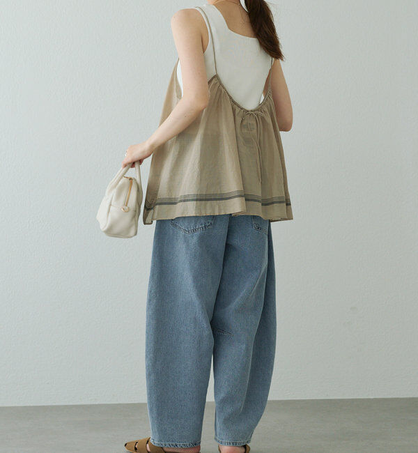  「【25th】パネルコットンラミーキャミブラウス」|キャミソール|