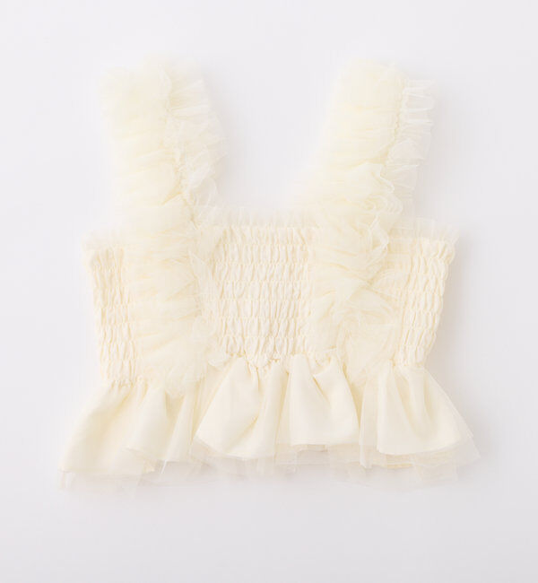  「シャーリングチュールビスチェ」|シャツ・ブラウス|