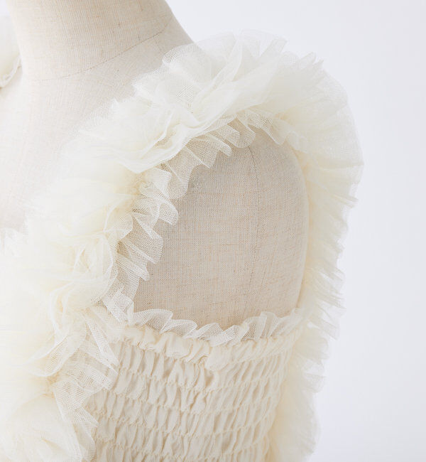  「シャーリングチュールビスチェ」|シャツ・ブラウス|