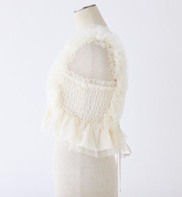  「シャーリングチュールビスチェ」|シャツ・ブラウス|