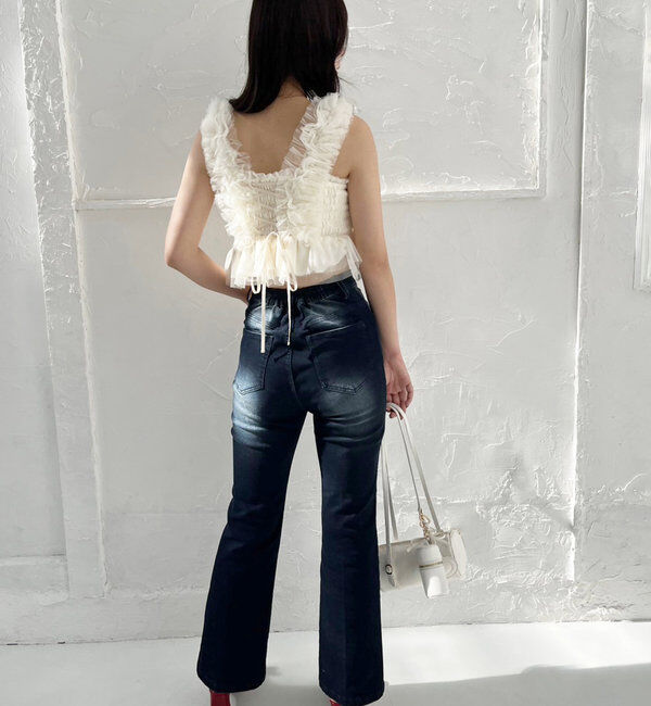  「シャーリングチュールビスチェ」|シャツ・ブラウス|