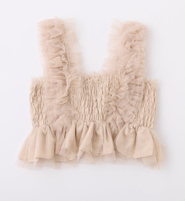  「シャーリングチュールビスチェ」|シャツ・ブラウス|