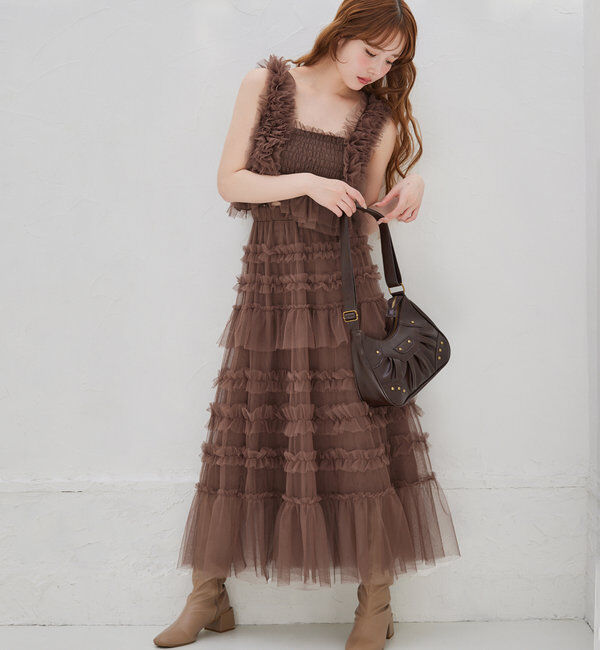  「シャーリングチュールビスチェ」|シャツ・ブラウス|