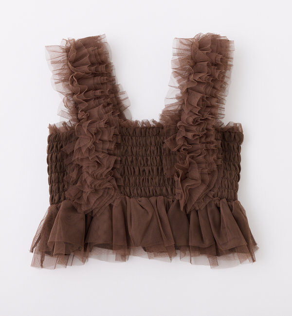  「シャーリングチュールビスチェ」|シャツ・ブラウス|