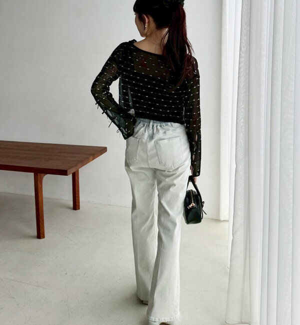  「インナー&times;袖リボンカーデアンサンブル」|ニット・セーター|