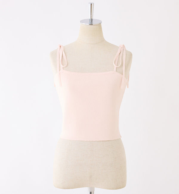  「インナー&times;袖リボンカーデアンサンブル」|ニット・セーター|