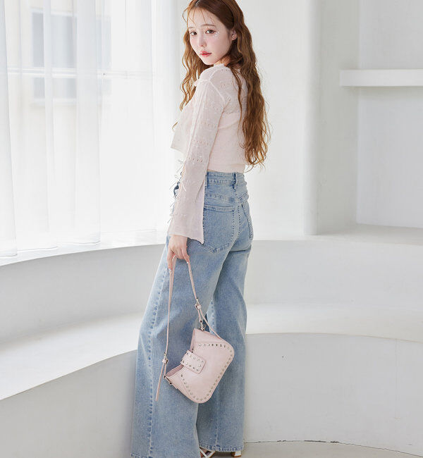  「インナー&times;袖リボンカーデアンサンブル」|ニット・セーター|