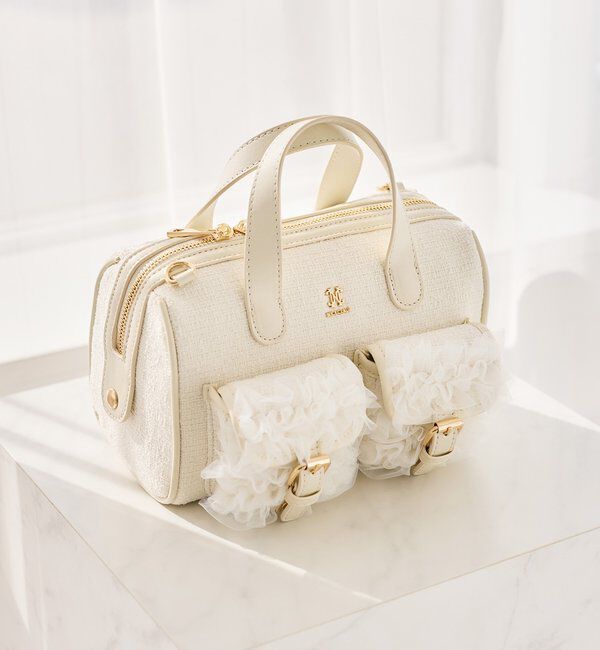  「【premiumorder】チュールポケットミニボストンバッグ」|ショルダー・メッセンジャー|