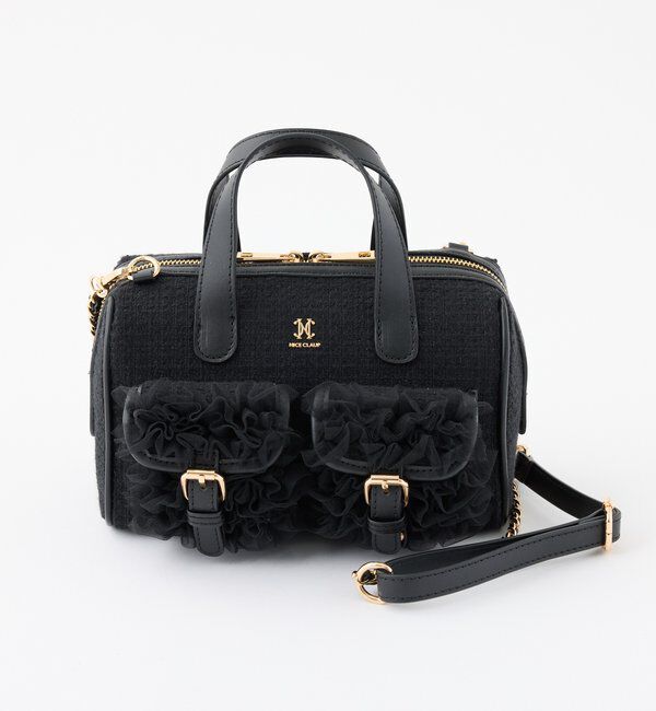  「【premiumorder】チュールポケットミニボストンバッグ」|ショルダー・メッセンジャー|