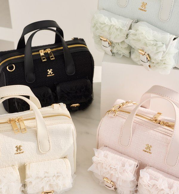  「【premiumorder】チュールポケットミニボストンバッグ」|ショルダー・メッセンジャー|