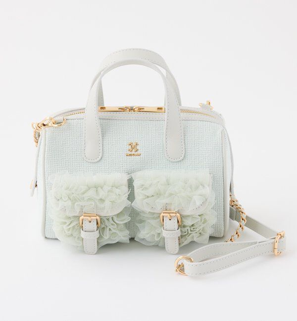  「【premiumorder】チュールポケットミニボストンバッグ」|ショルダー・メッセンジャー|