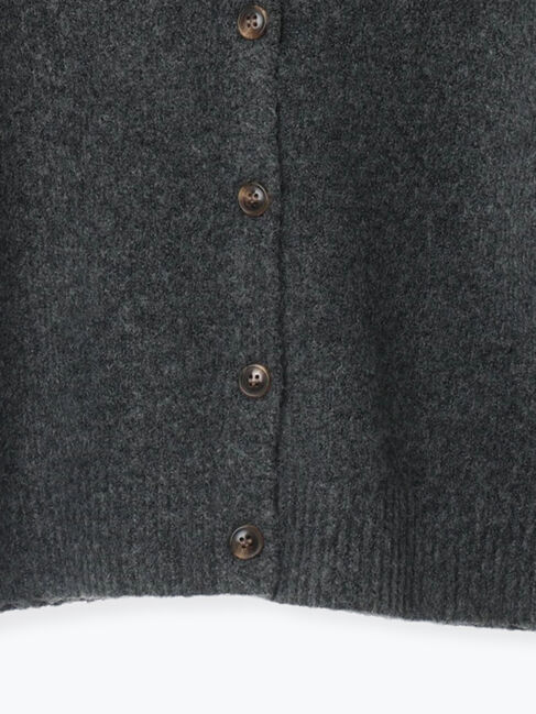 Lugnoncure「ウール混ふわふわクルーネックカーディガン」|カーディガン|