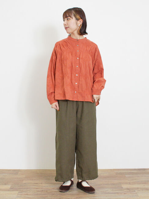 Samansa Mos2「ハンドステッチ風総刺繍ブラウス」|シャツ・ブラウス|