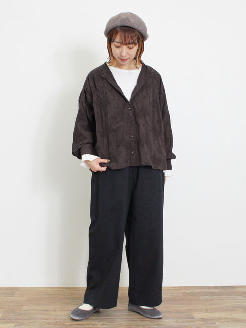 Samansa Mos2「ハンドステッチ風総刺繍ブラウス」|シャツ・ブラウス|