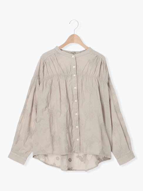 Samansa Mos2「ハンドステッチ風総刺繍ブラウス」|シャツ・ブラウス|