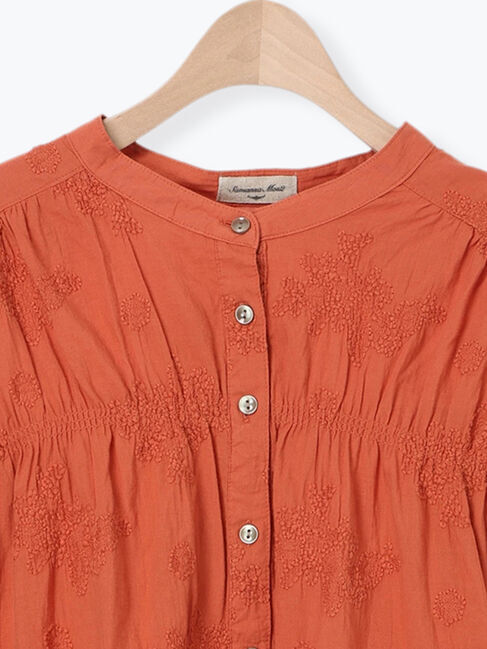 Samansa Mos2「ハンドステッチ風総刺繍ブラウス」|シャツ・ブラウス|