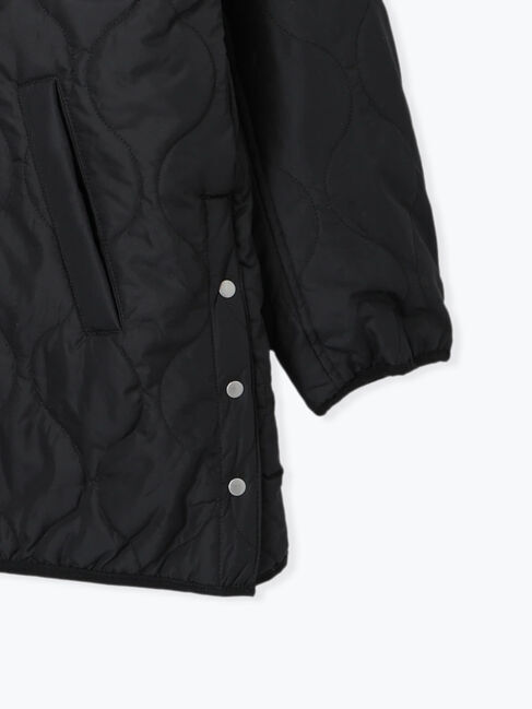 Samansa Mos2 blue「ボアキルトコンビリバーシブルコート」|ブルゾン・スタジャン|