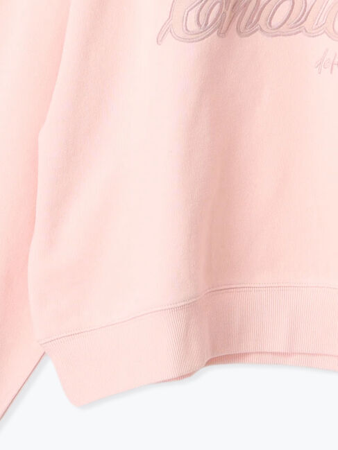 Samansa Mos2「リボン&ロゴチュールアップリケ刺繍スウェット」|Tシャツ・カットソー|