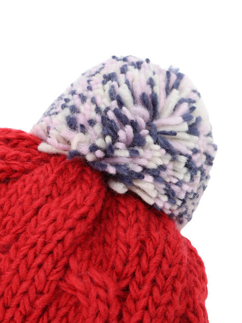  「配色ぽんぽん付きニット帽」|その他|