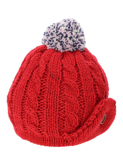  「配色ぽんぽん付きニット帽」|その他|