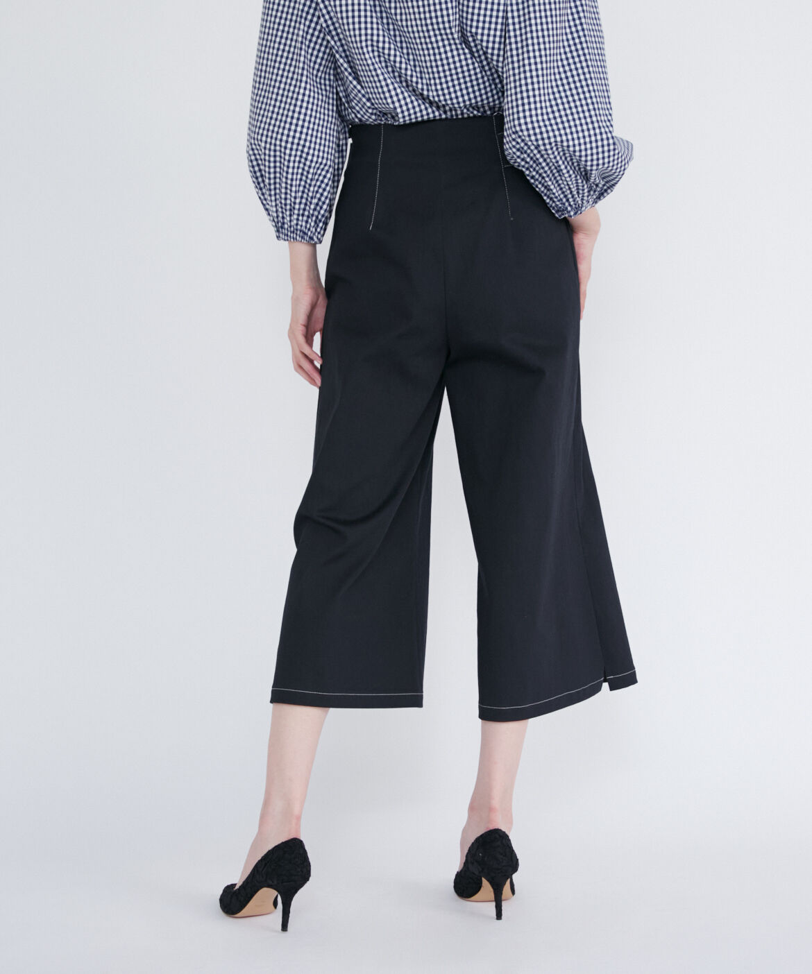 Maglie le cassetto「飾りベルト付きデニムガウチョパンツ」|その他|