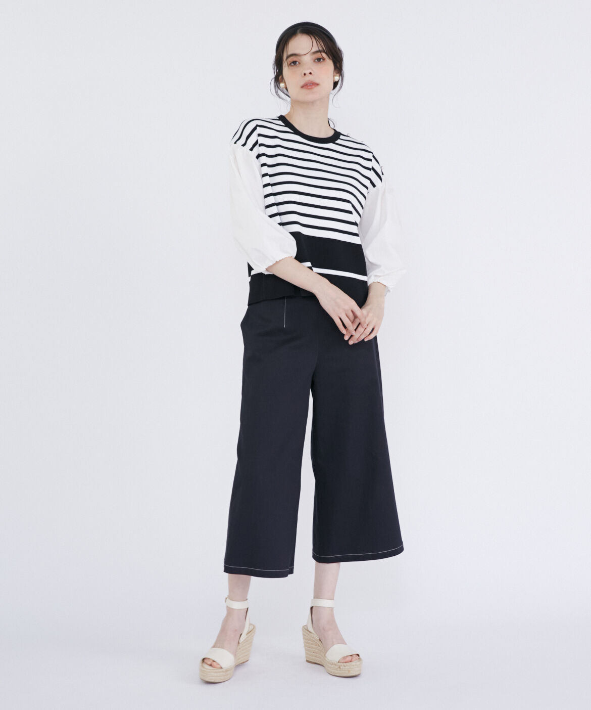 Maglie le cassetto「飾りベルト付きデニムガウチョパンツ」|その他|