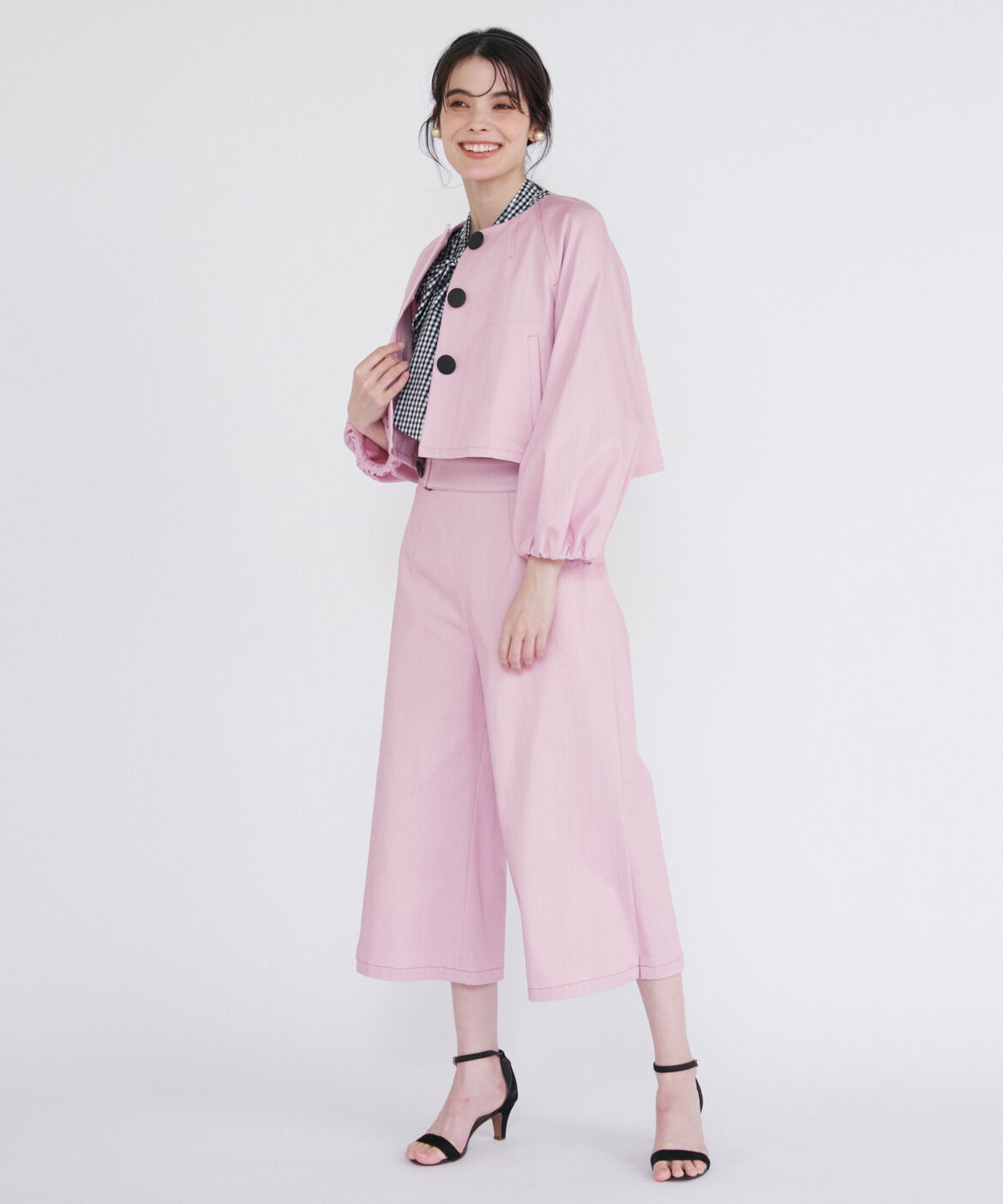 Maglie le cassetto「飾りベルト付きデニムガウチョパンツ」|その他|