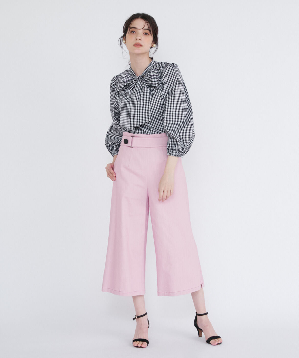 Maglie le cassetto「飾りベルト付きデニムガウチョパンツ」|その他|