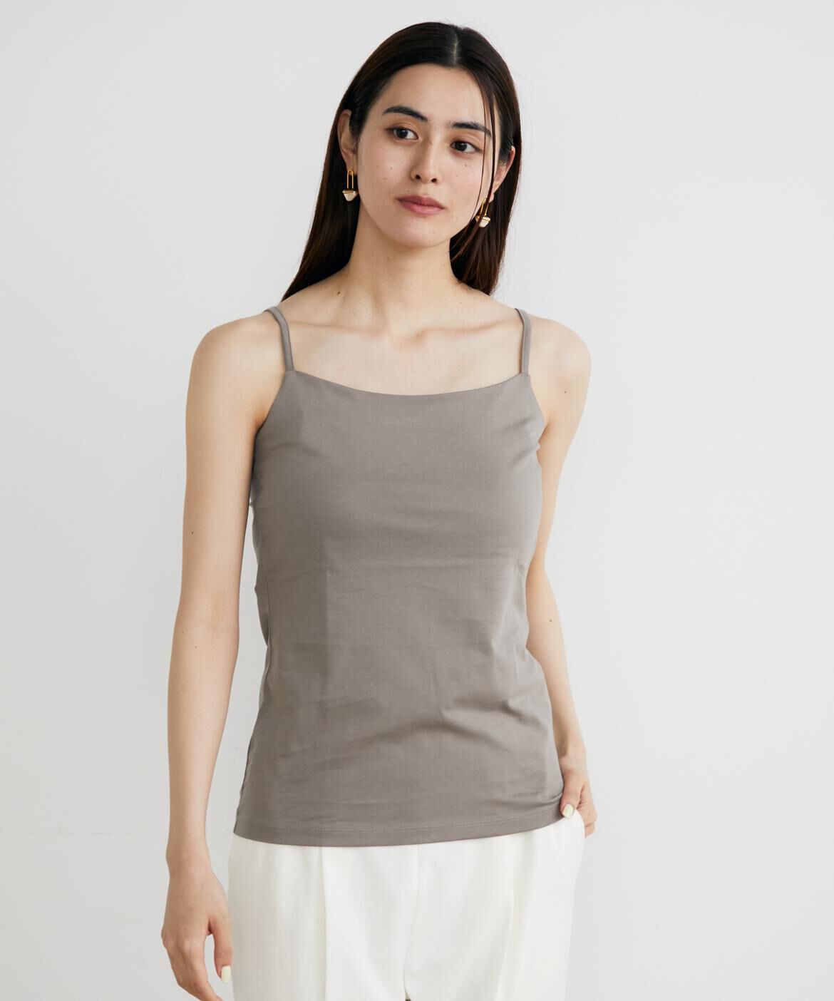 INED「キャミソール《スビン綿MIX天竺/A-GIRL&rsquo;S 》」|キャミソール|ミディアムグ 2