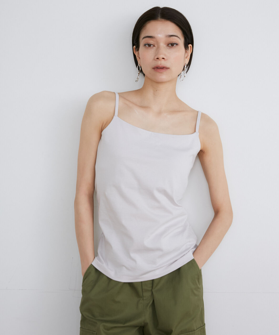 INED「キャミソール《スビン綿MIX天竺/A-GIRL&rsquo;S 》」|キャミソール|ウスムラサキ4