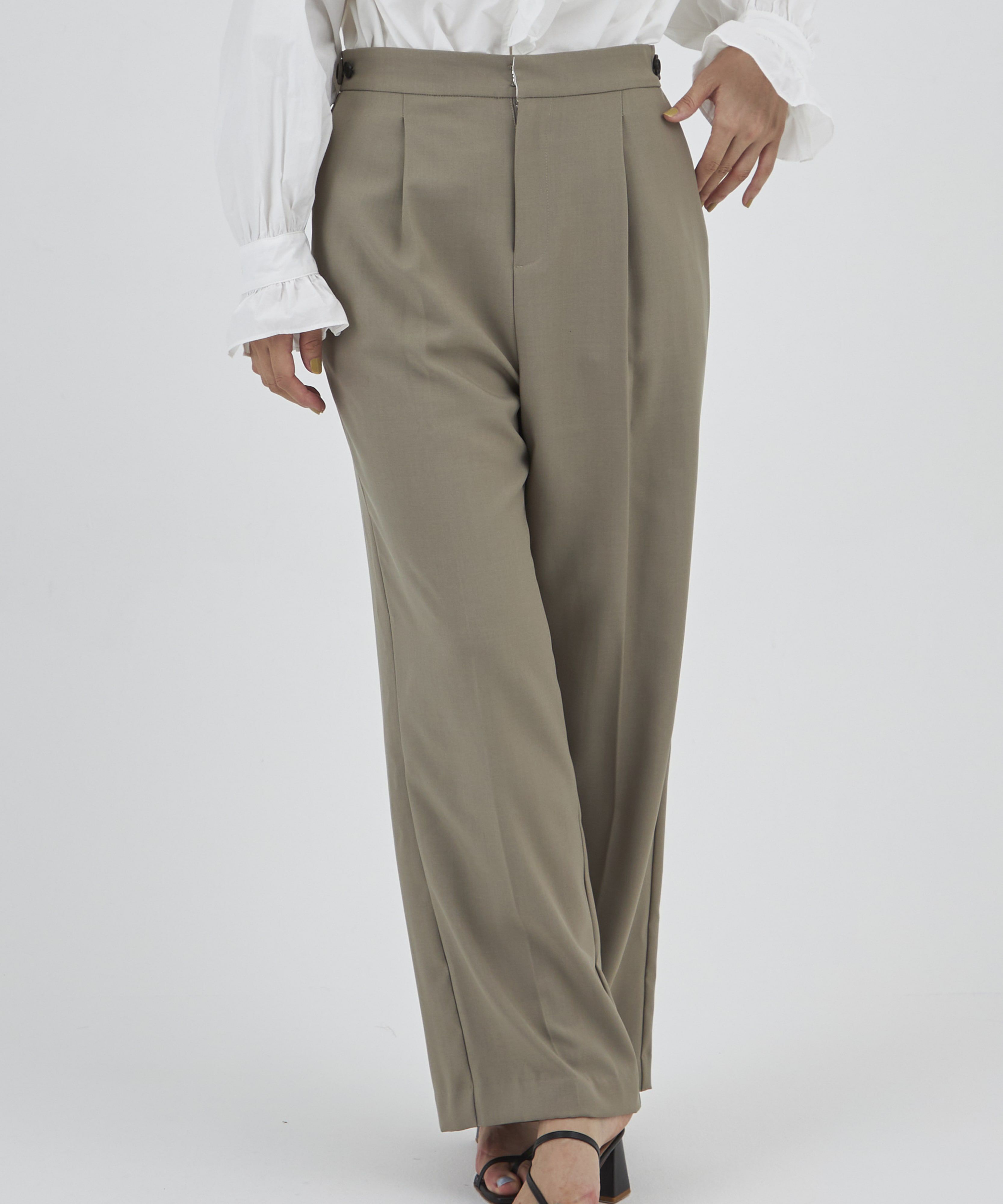 INED「《INED CLARO》ドライツイルマニッシュパンツ」|その他|グレー1