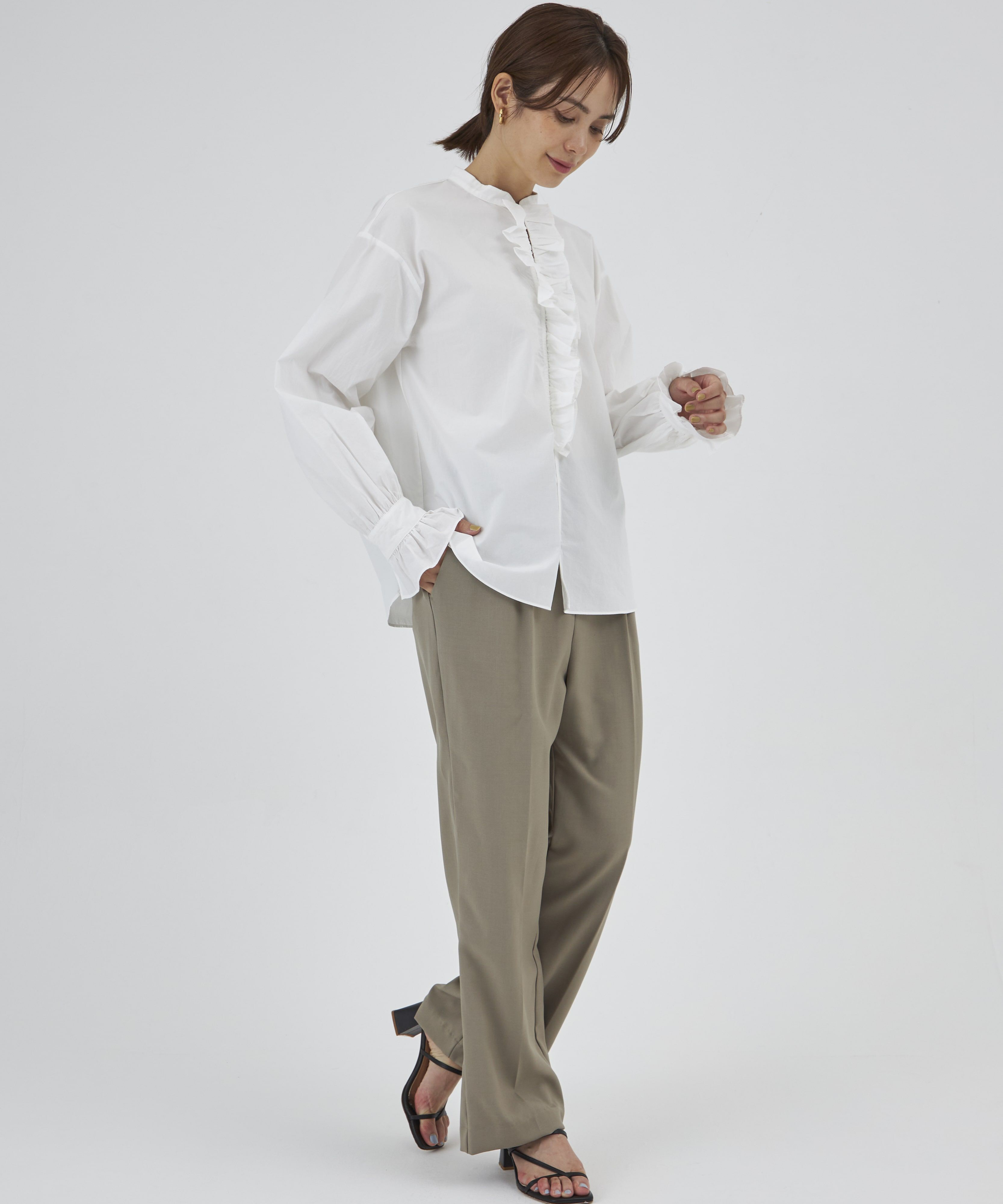 INED「《INED CLARO》ドライツイルマニッシュパンツ」|その他|