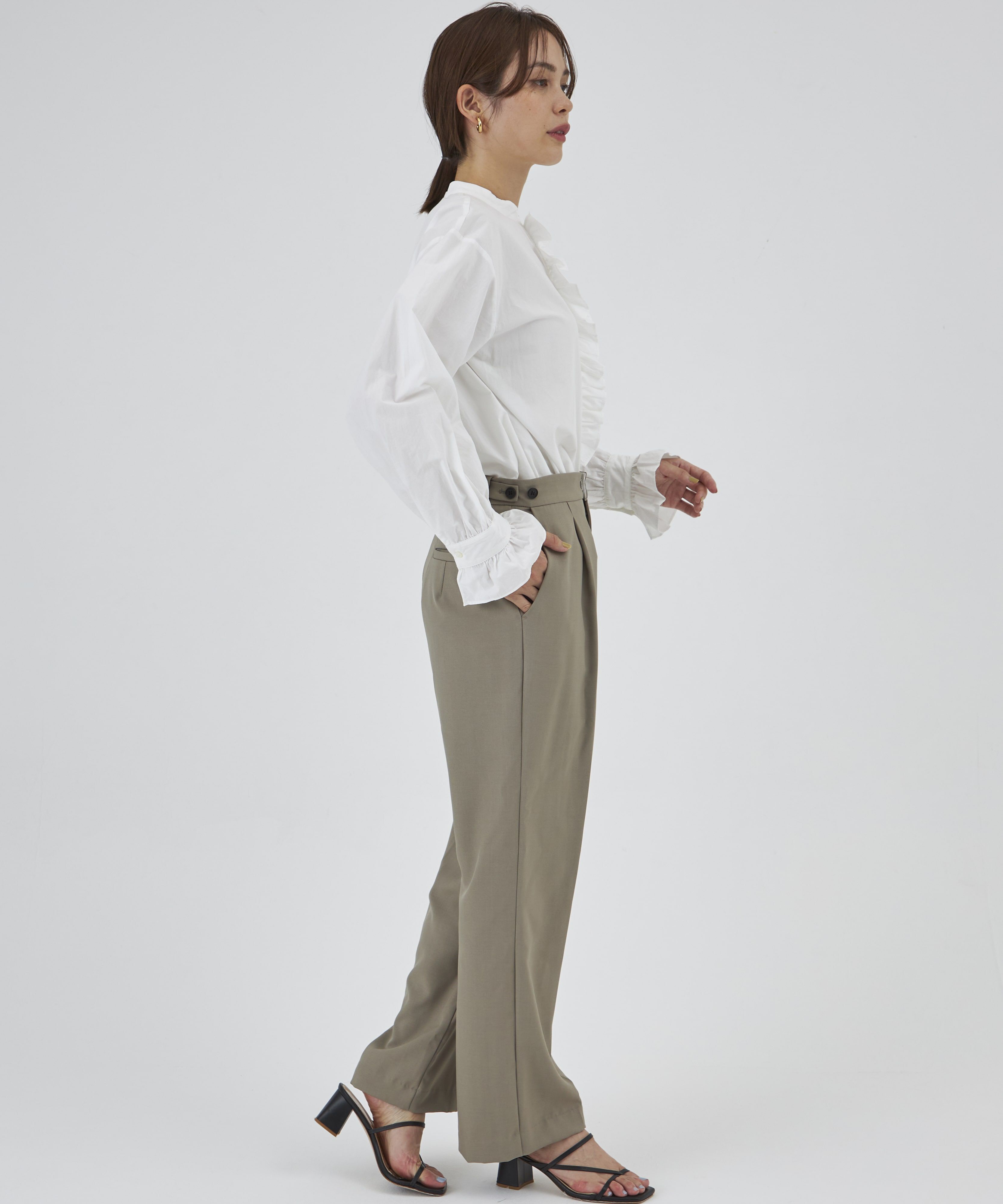 INED「《INED CLARO》ドライツイルマニッシュパンツ」|その他|